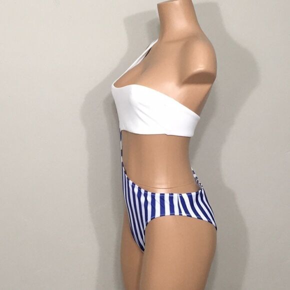 Kendall + Kylie stripe cut out swimsuit. NWT - Picture 8 of 10